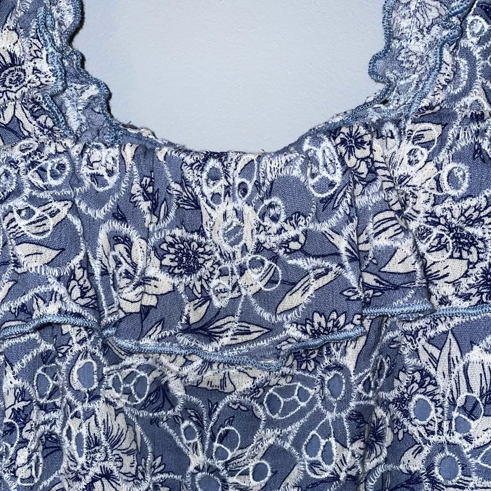 NWOT Floral Ruffle Tank Top - Picture 5 of 6